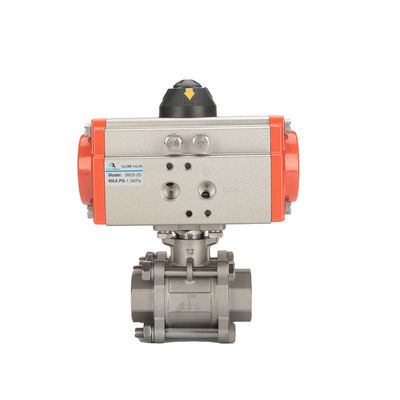 qualidade General DN32 1 1/4" Pneumatic Operated Connection 2Way Threaded Ball Valve fábrica